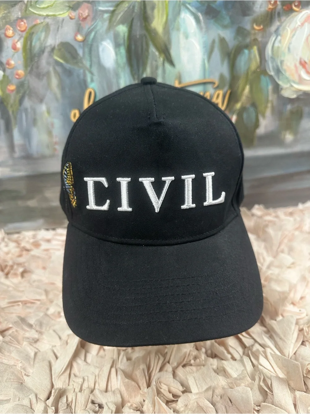 Civil Regime Butterfly Strapback Hat Black | NWOT | One Size